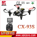 Cheerson CX-93S Drone con cámara 2MP HD 5.8GHz FPV Transmisión en tiempo real RC Helicóptero 2.4G 4CH 6-Axis RTF Quadcopters de alta velocidad